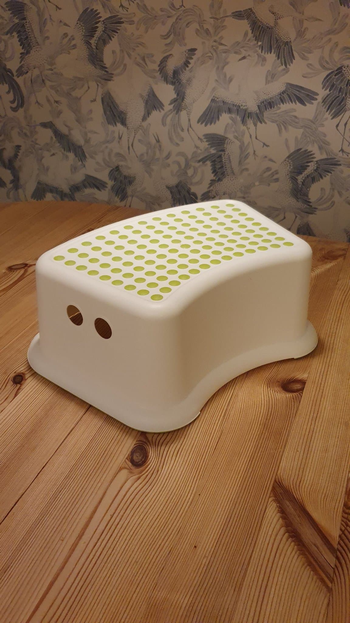 IKEA Försiktig Pall, grön och vit