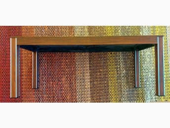 Blom-bord sideboard ”perstorpsplatta” LUMA trämönstrad + aluminium Nyskick