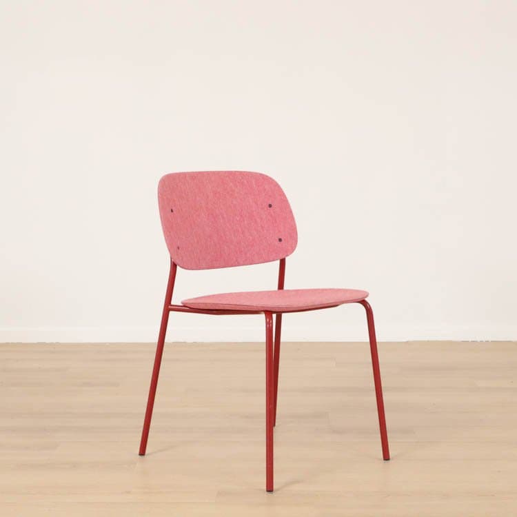 Stol Hale PET Felt Stack Chair  - Rosa