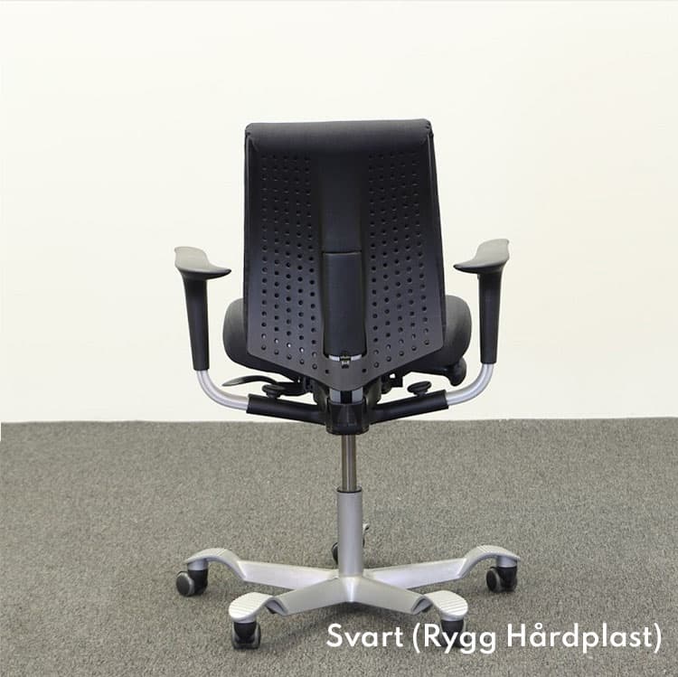 Kontorsstol H05 - Svart (Rygg Hårdplast)