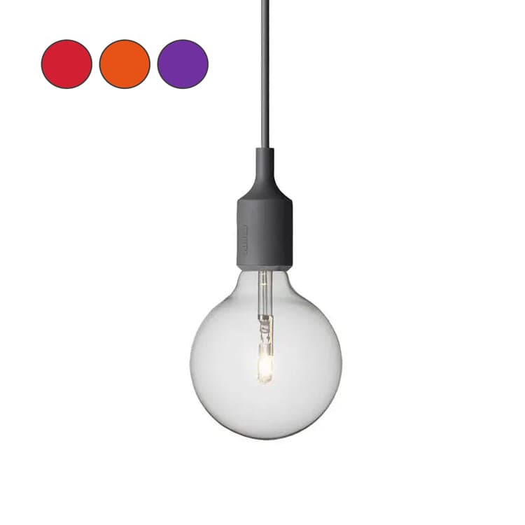 Pendellampa Led E27  - Grå