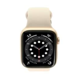 Apple Watch Series 6 GPS 44mm Aluminium gold Sportarmband Sandrosa