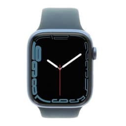 Apple Watch Series 7 GPS 45mm Aluminium blau Sportarmband abyssblau
