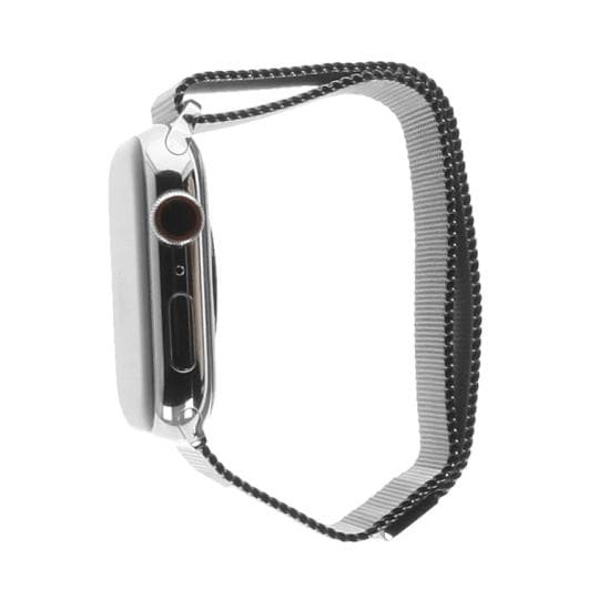 Apple Watch Series 7 GPS + Cellular 45mm Edelstahl silber Milanaise-Armband silber