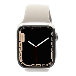 Apple Watch Series 7 GPS + Cellular 41mm Edelstahl silber Sportarmband Polarstern