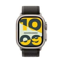 Apple Watch Ultra GPS + Cellular 49mm Titan natur Trail Loop schwarz/grau M/L