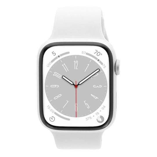Apple Watch Series 8 GPS + Cellular 45mm Aluminium silber Sportarmband