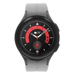 Samsung Galaxy Watch5 Pro black titanium 45mm LTE mit D-Buckle Sport Band grey