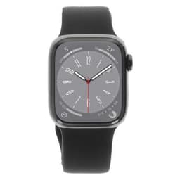Apple Watch Series 8 GPS + Cellular 41mm Edelstahl graphit Sportarmband Mitternacht