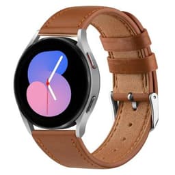 Samsung Galaxy Watch5 silver 44mm LTE Hybrid Leather braun