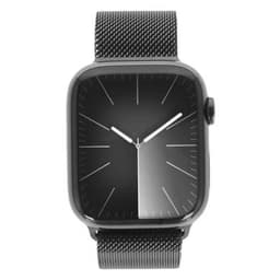 Apple Watch Series 9 GPS + Cellular 45mm Edelstahl graphit Milanaise-Armband graphit