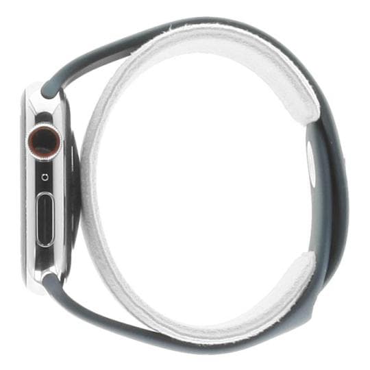 Apple Watch Series 9 GPS + Cellular 45mm Edelstahl silber Sportarmband sturmblau S/M