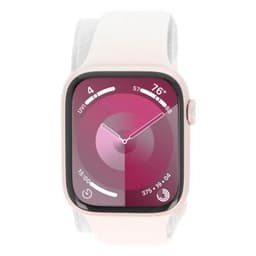 Apple Watch Series 9 GPS 41mm Aluminium rosé Sportarmband hellrosa S/M