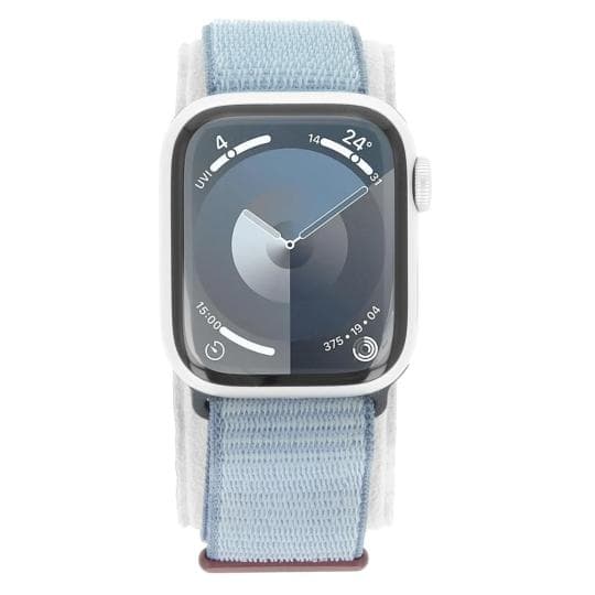 Apple Watch Series 9 GPS 41mm Aluminium silber Sport Loop winterblau