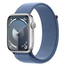 Apple Watch Series 9 GPS + Cellular 45mm Aluminium silber Sport Loop winterblau
