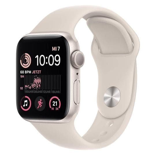 Apple Watch SE 2 GPS + Cellular 40mm Aluminium polarstern Sportarmband polarstern S/M