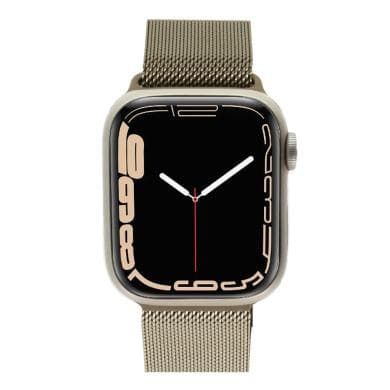 Apple Watch Series 9 GPS 41mm Aluminium polarstern Milanaise-Armband gold