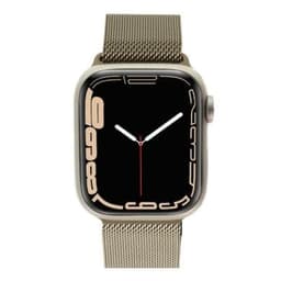 Apple Watch Series 9 GPS + Cellular 41mm Aluminium polarstern Milanaise-Armband gold
