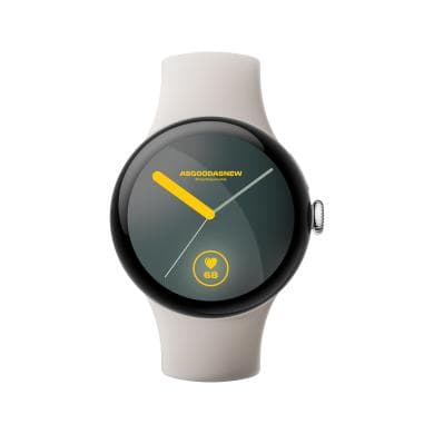 Google Pixel Watch 3 polished silver 45mm LTE Sportarmband porcelain