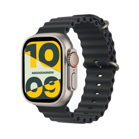 Apple Watch Ultra 2 GPS + Cellular 49mm Titan natur Ocean Armband schwarz