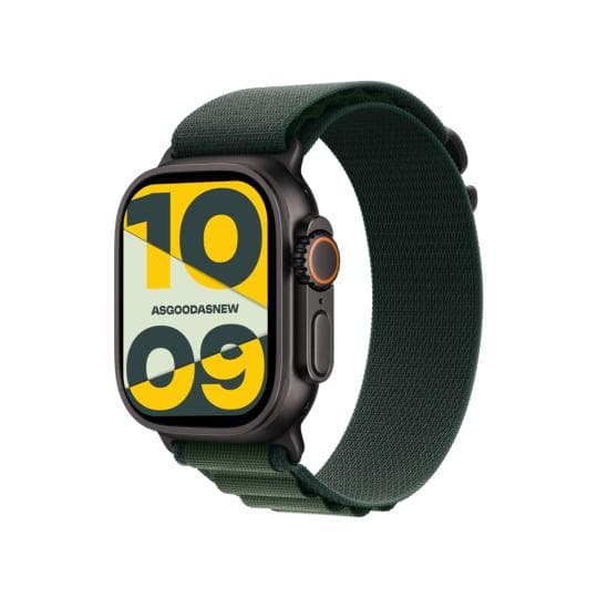 Apple Watch Ultra 2 GPS + Cellular 49mm Titan schwarz Alpine Loop dunkelgrün L