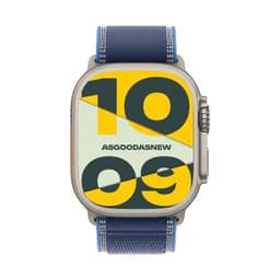 Apple Watch Ultra 3 GPS + Cellular 49mm Titan natur Trail Loop blau/hellblau M/L