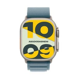 Apple Watch Ultra 3 GPS + Cellular 49mm Titan natur Alpine Loop hellblau L