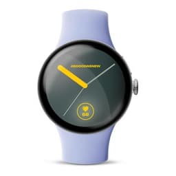 Google Pixel Watch 4 polished silver 41mm Sportarmband iris (Wi-Fi)