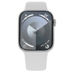 Apple Watch SE 2 GPS + Cellular 44mm Aluminium silber Sportarmband weiß S/M