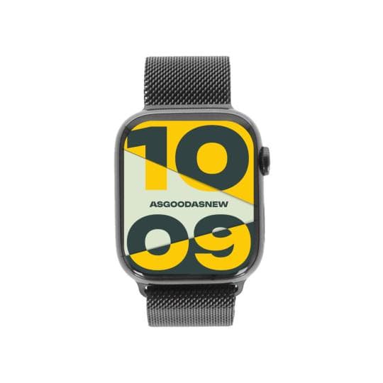 Apple Watch Series 9 GPS 45mm Aluminium mitternacht Milanaise-Armband graphit