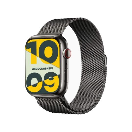 Apple Watch Series 9 GPS 45mm Aluminium mitternacht Milanaise-Armband graphit