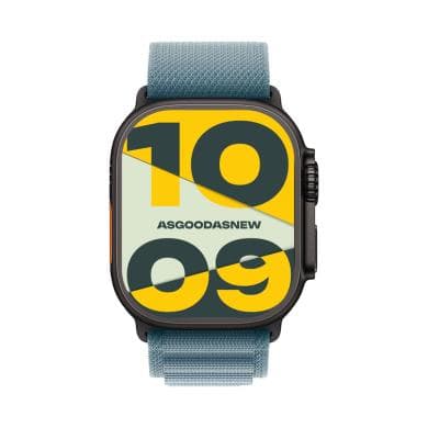 Apple Watch Ultra 3 GPS + Cellular 49mm Titan schwarz Alpine Loop hellblau S