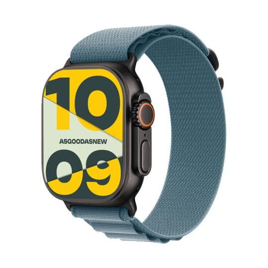 Apple Watch Ultra 3 GPS + Cellular 49mm Titan schwarz Alpine Loop hellblau S