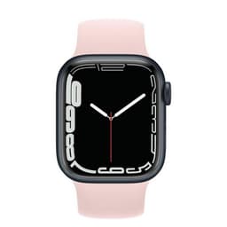 Apple Watch Series 7 (2021) GPS 45 mm - Aluminium Mitternacht - Sportarmband Rosé