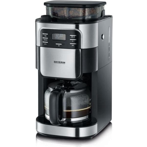 Espresso-Kapselmaschinen Machine a Cafe SEVERIN 4810 Cafetiere filtre avec broyeur intégré - Noir et inox - 1000W - 1,4 L L - Schwarz