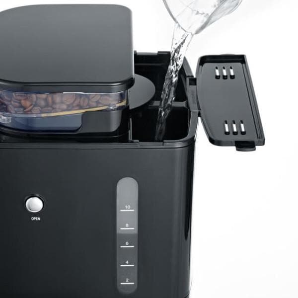 Espresso-Kapselmaschinen Machine a Cafe SEVERIN 4810 Cafetiere filtre avec broyeur intégré - Noir et inox - 1000W - 1,4 L L - Schwarz