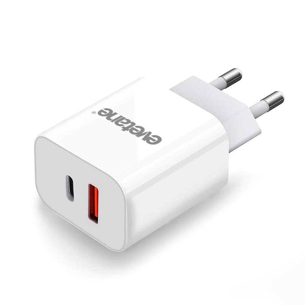 Kabel und Wandgesteck (USB + USB-C) 25W - Evetane