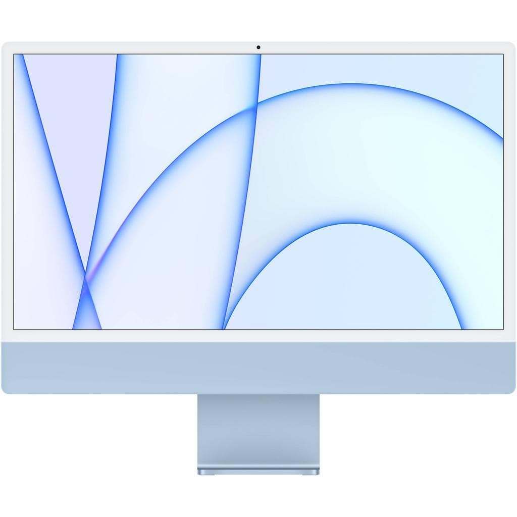 iMac 24" (2021) Apple M1 mit 8‐Core CPU 8-core GPU - 256 GB SSD - 8 GB QWERTY - Englisch Standardglas