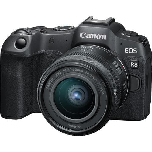 Kompakt Kamera EOS R8 - Schwarz + Canon RF 24-50mm F4.5-6.3 IS STM 6.3