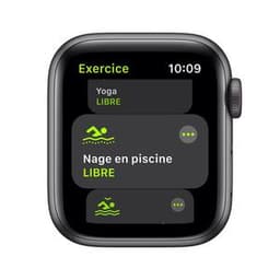 Apple Watch (Series 4) 2018 GPS 40 mm - Aluminium Schwarz - Geflochtenes Solo Loop Schwarz