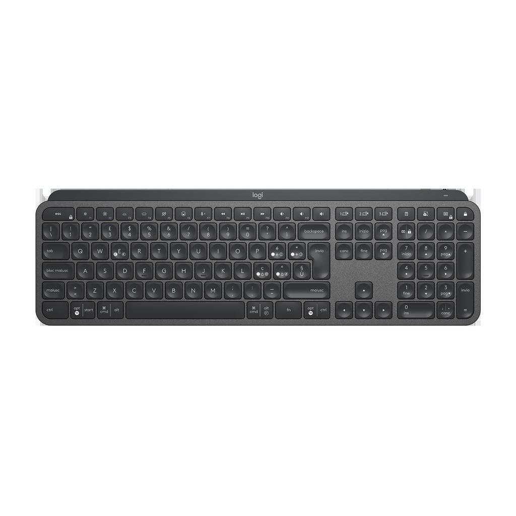 Logitech Tastatur QWERTY Italienisch Wireless mit Hintergrundbeleuchtung 920-010247 Backlit with USB Type A Receiver