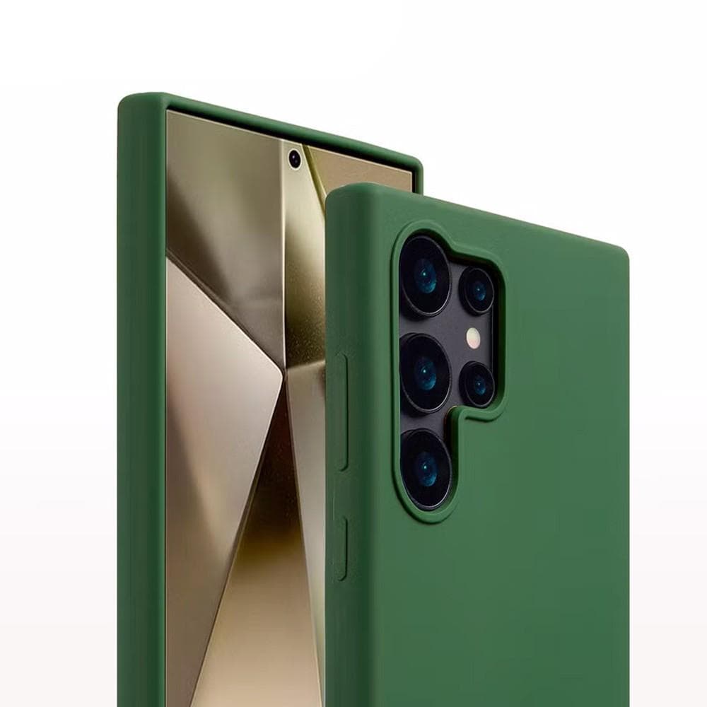 Hülle Galaxy S24 ultra und 2 schutzfolien - Silikon - Grün