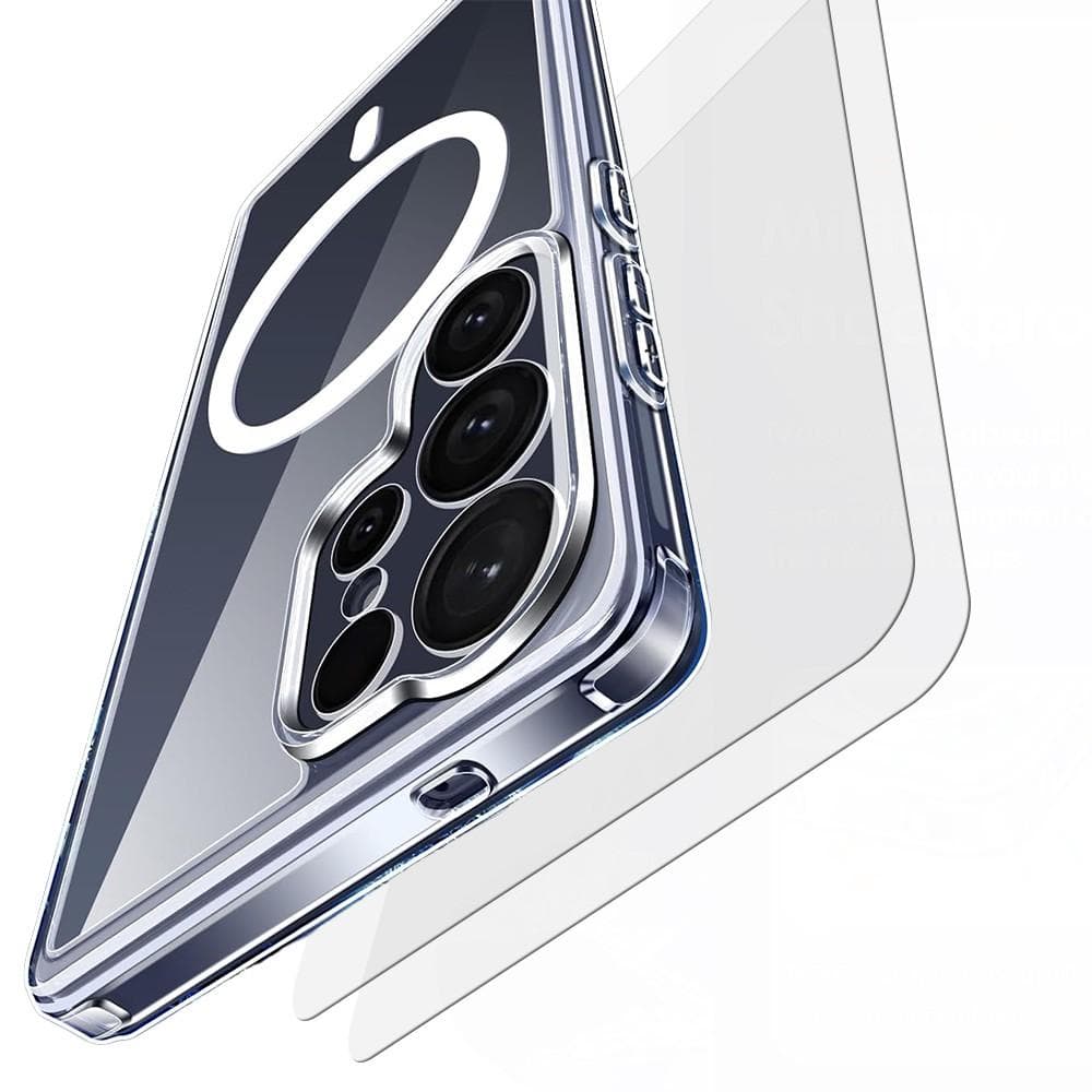 Hülle Galaxy S25 Ultra und 2 schutzfolien - TPU - Transparent
