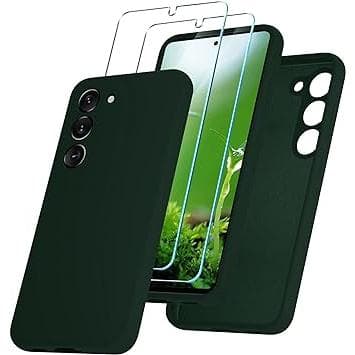 Hülle Galaxy S23 und 2 schutzfolien - Silikon - Grün