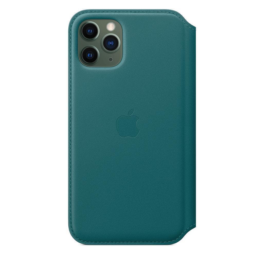 Apple-Folio Hülle iPhone 11 Pro - Leder Blau