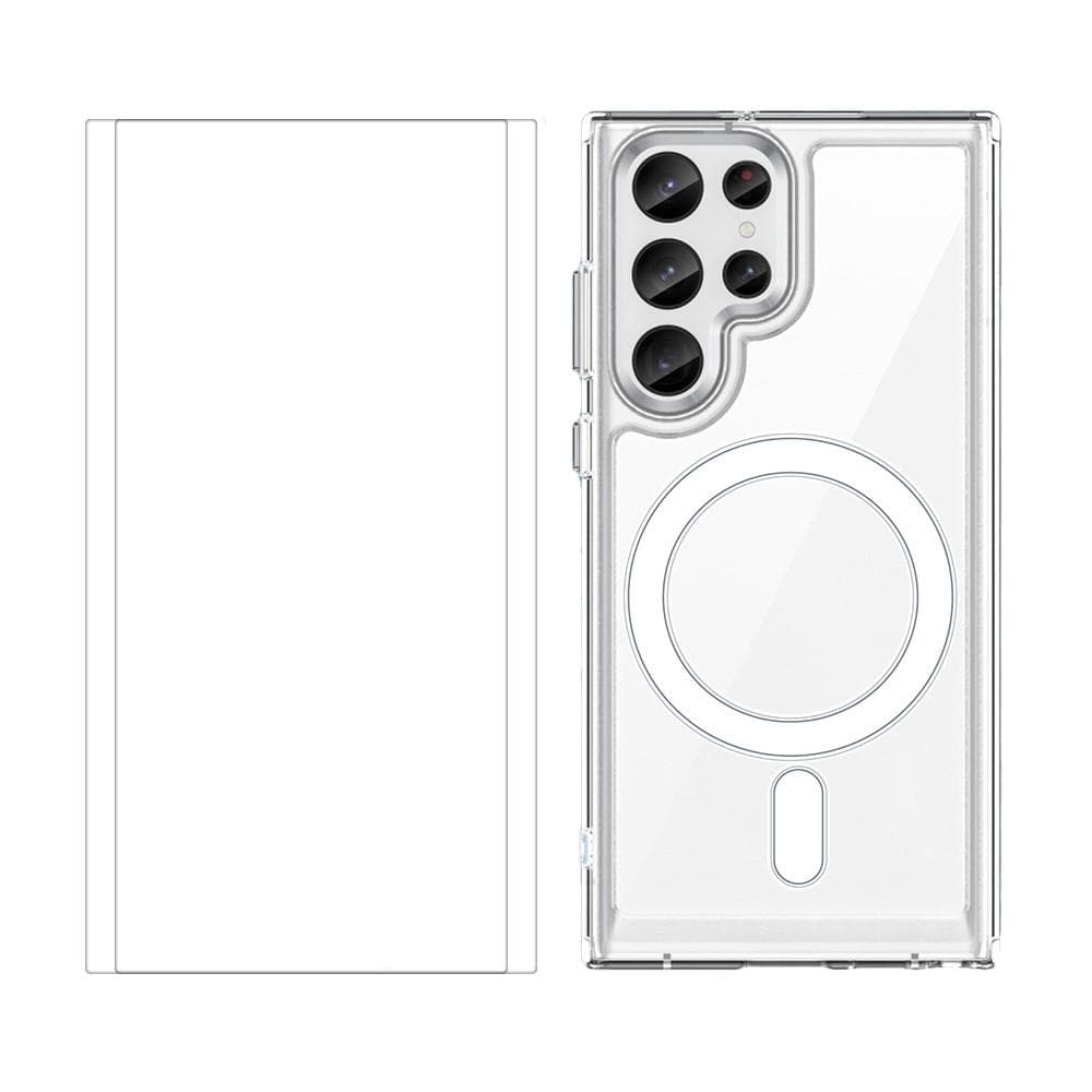 Hülle Galaxy S23 Ultra und 2 schutzfolien - TPU - Transparent