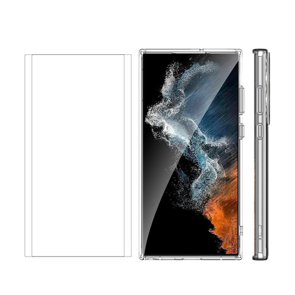 Hülle Galaxy S23 Ultra und 2 schutzfolien - TPU - Transparent