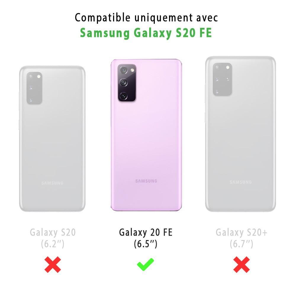 Back Market Hülle Galaxy S20 FE und schutzfolie - Recycelter Kunststoff - Schwarze Welle