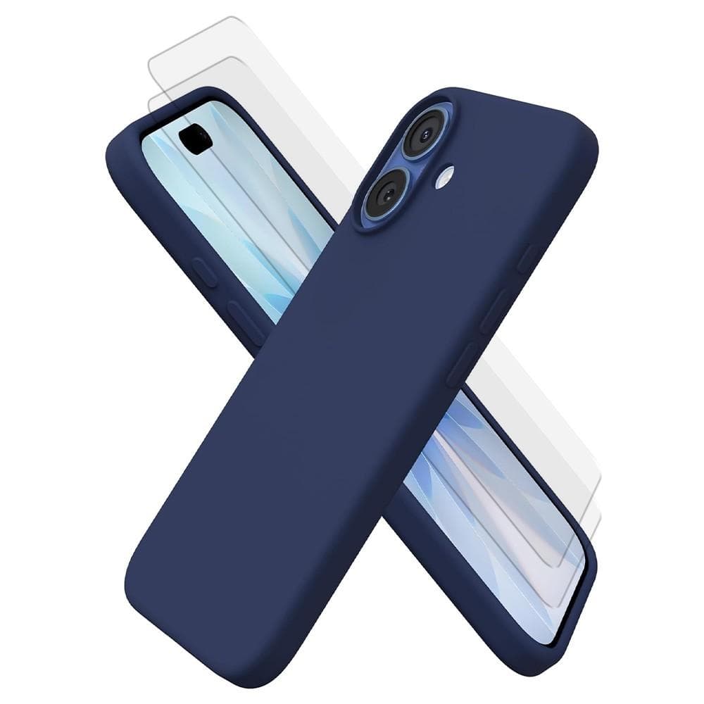 Hülle iPhone 17 und 2 schutzfolien - Silikon - Blau