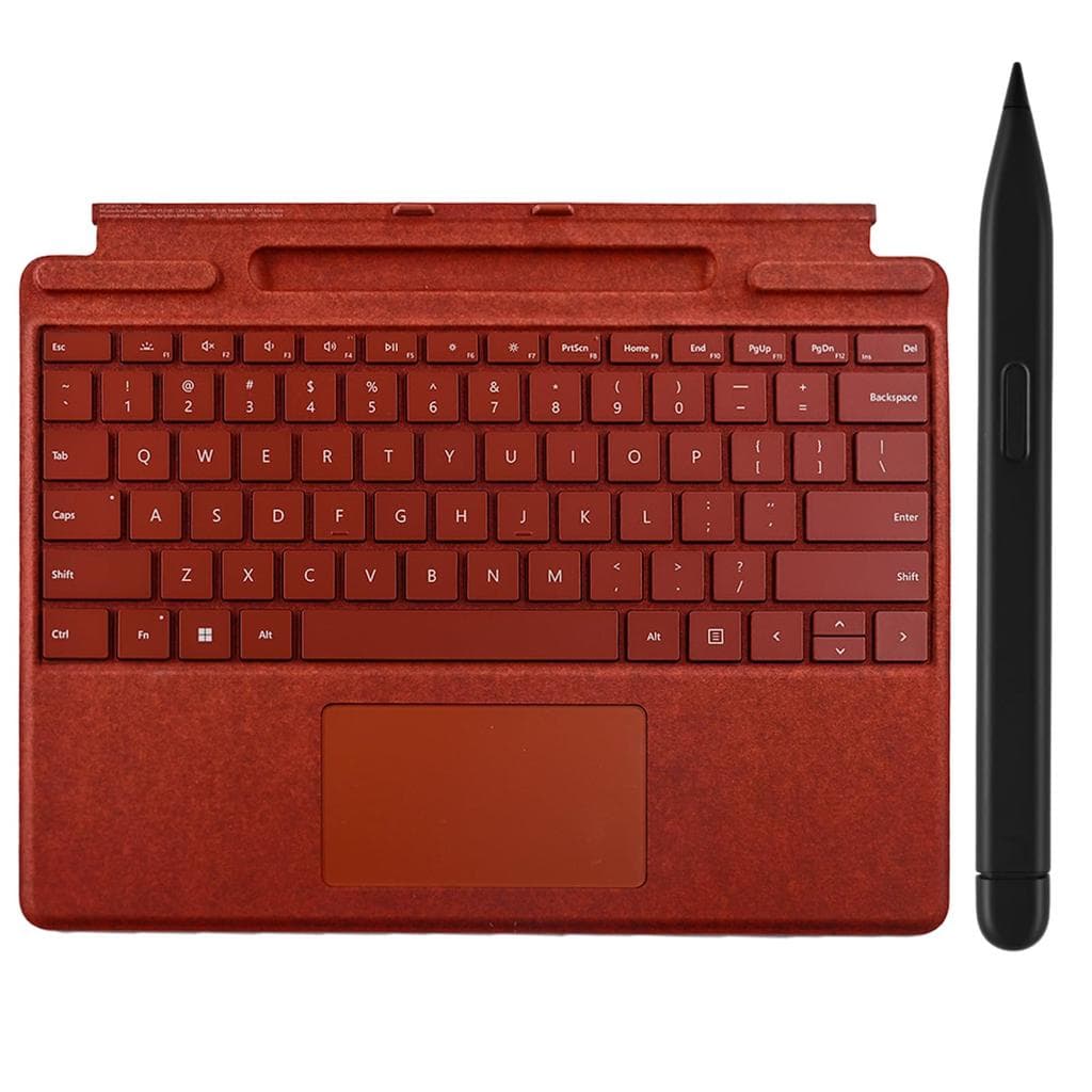 Microsoft Tastatur QWERTY Spanisch Wireless mit Hintergrundbeleuchtung Surface Pro X / 8 / 9 Signature Keyboard + Slim Pen